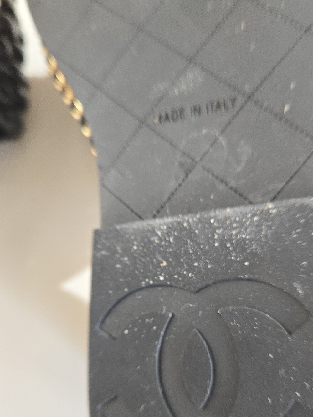 CHANEL Black Braided Leather Slide Mules with Gold Chain Trim - Picture 7 of 9